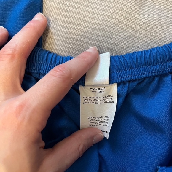 WonderWink Cargo Royal Blue Scrub Pants - 2 Pairs Available - Picture 4 of 6